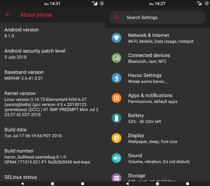 How To Install Havoc-OS Android 8.1.0 OREO ROM Nexus 5X 1