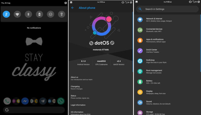 dotOS 2.5 Android 8.1.0 Oreo ROM For Moto G5 Plus